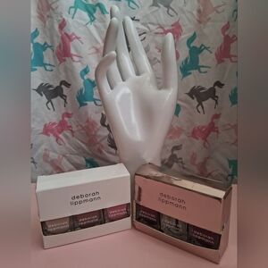 NIB Lot Of Six Deborah Lippmann Gel Lab Pro Nude & Red & Sparkle Nail Polish